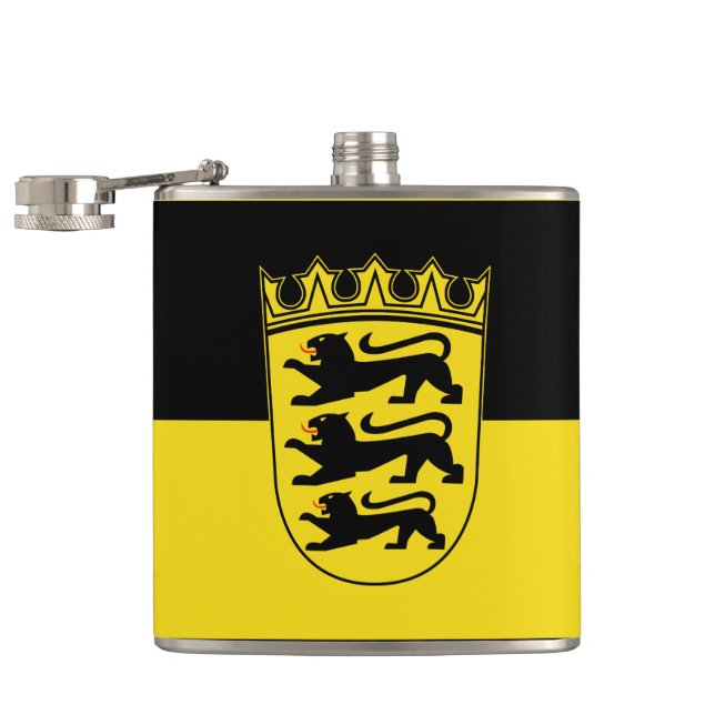 Flag of Baden-Württemberg Hip Flask (Opened)