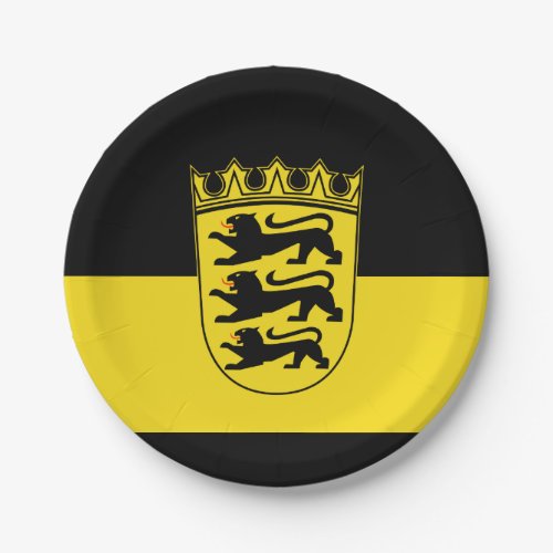 Flag of Baden_Wrttemberg Paper Plate