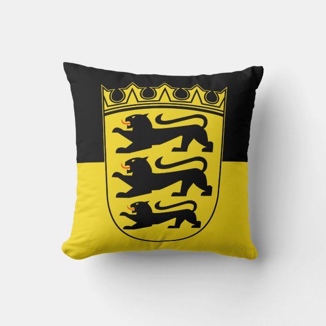 Flag of Baden-Württemberg Throw Pillow (Front)