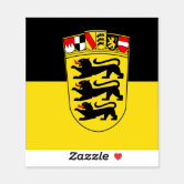 German flag classic round sticker, Zazzle
