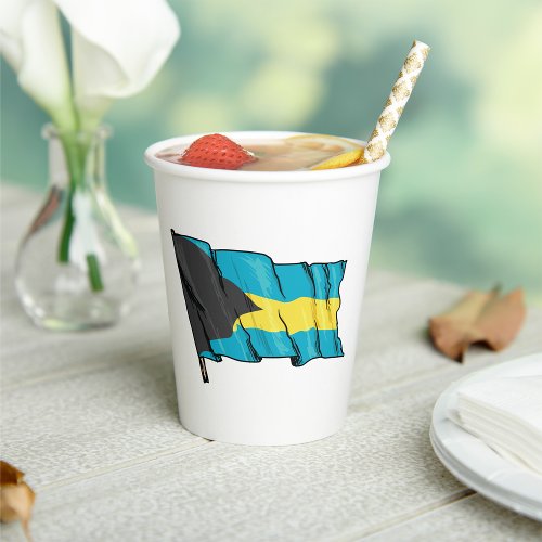 Flag Of Bahamas Paper Cups