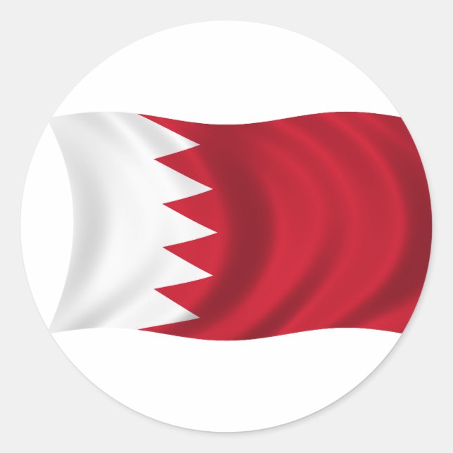 Flag of Bahrain Classic Round Sticker (Front)