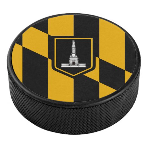 Flag of Baltimore Hockey Puck