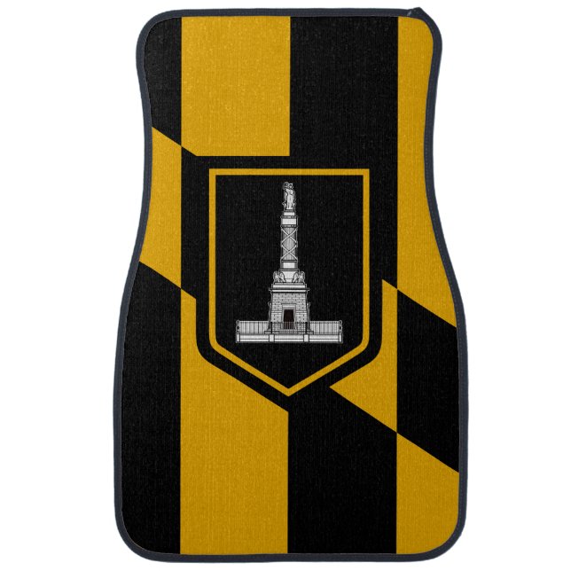 Flag of Baltimore, Maryland Car Mat (Front)