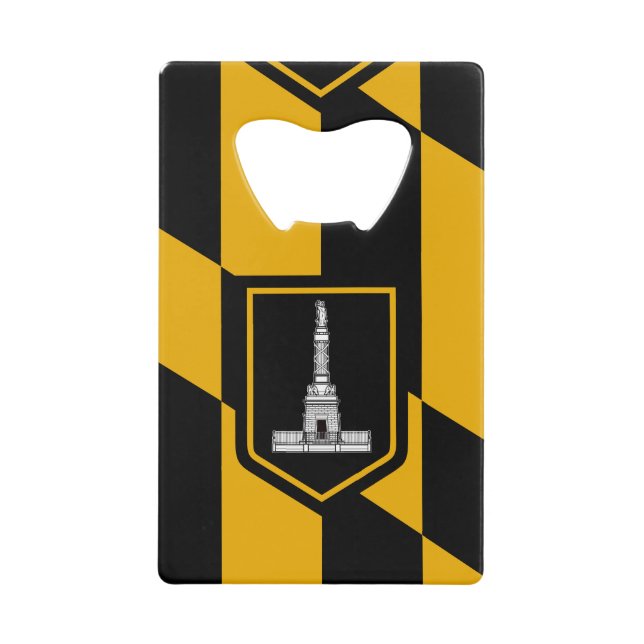 Flag of Baltimore, Maryland Credit Card Bottle Ope Opener (Front)
