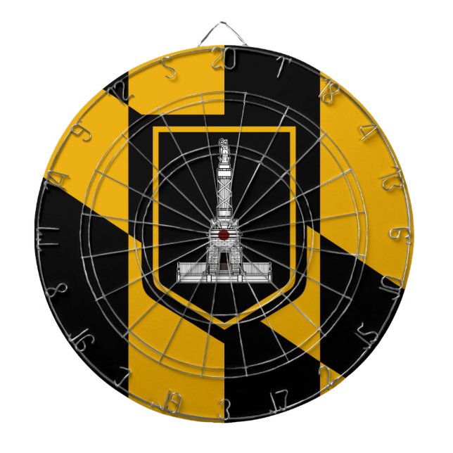 Flag of Baltimore, Maryland Dart Board (Front)