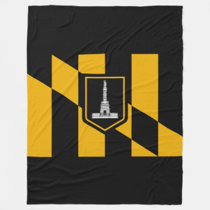 Flag of Baltimore, Maryland Fleece Blanket