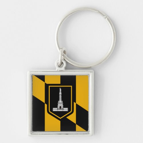 Flag of Baltimore Maryland Keychain