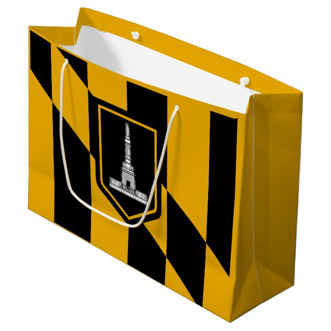 Flag of Baltimore, Maryland Large Gift Bag (Front Angled)
