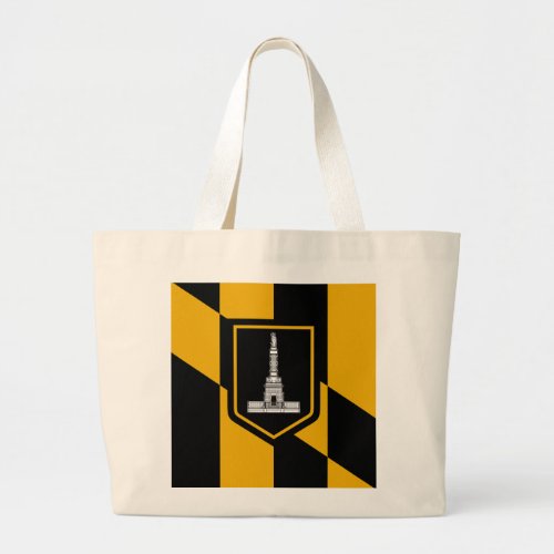 Flag of Baltimore Maryland Large Tote Bag