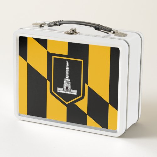 Flag of Baltimore Maryland Metal Lunch Box