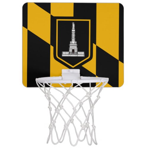 Flag of Baltimore Maryland Mini Basketball Hoop
