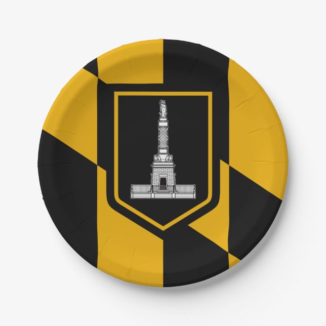Flag of Baltimore, Maryland Paper Plates (Front)