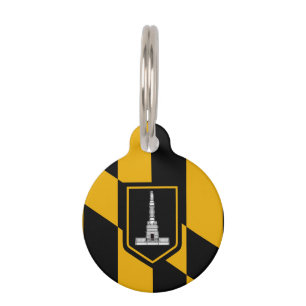 Flag of Baltimore, Maryland Pet Tag