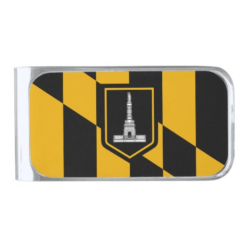 Flag of Baltimore Maryland Silver Finish Money Cl Silver Finish Money Clip