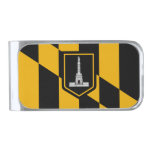 Flag of Baltimore, Maryland Silver Finish Money Cl Silver Finish Money Clip