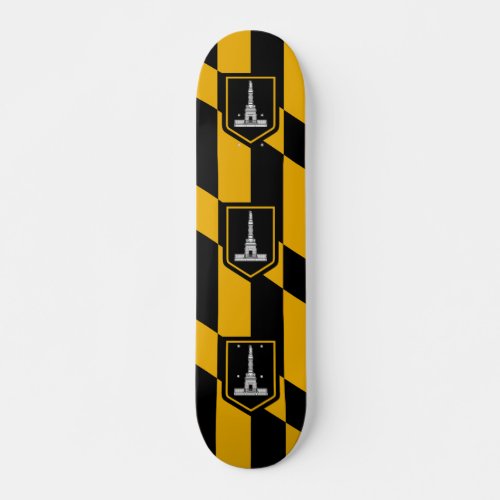 Flag of Baltimore Maryland Skateboard