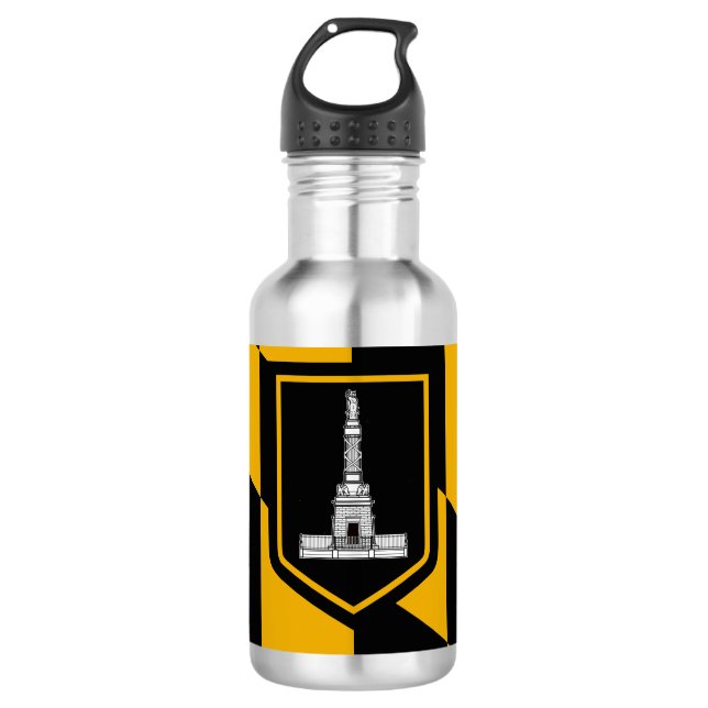 Flag of Baltimore, Maryland Stainless Steel Water  Bottle (Front)