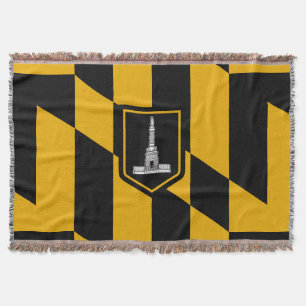 Flag of Baltimore, Maryland Throw Blanket