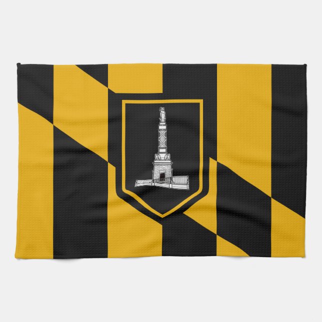 Flag of Baltimore, Maryland Towel (Horizontal)