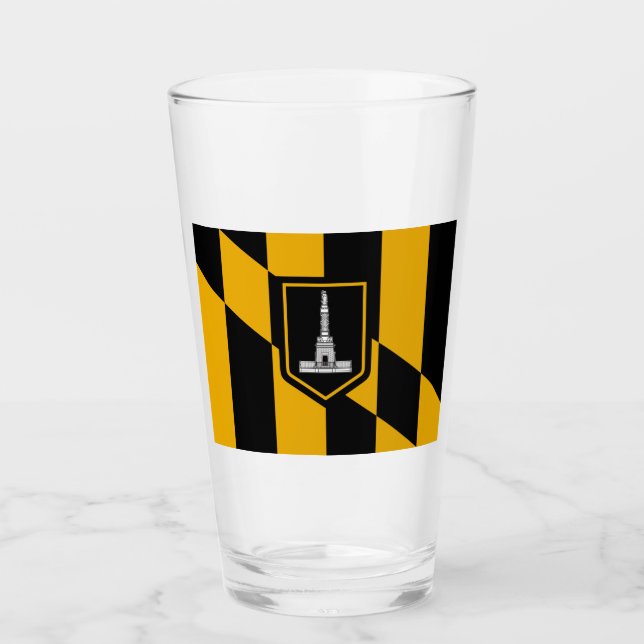 Flag of Baltimore (Maryland, USA) Glass (Front)