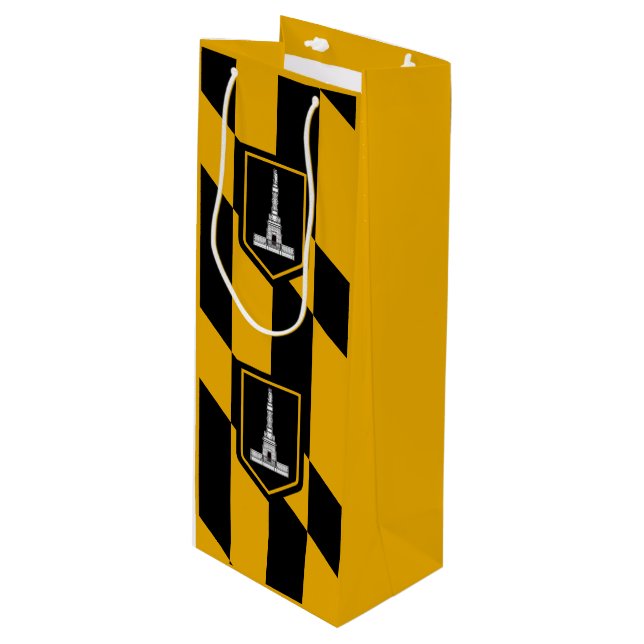 Flag of Baltimore, Maryland Wine Gift Bag (Front Angled)