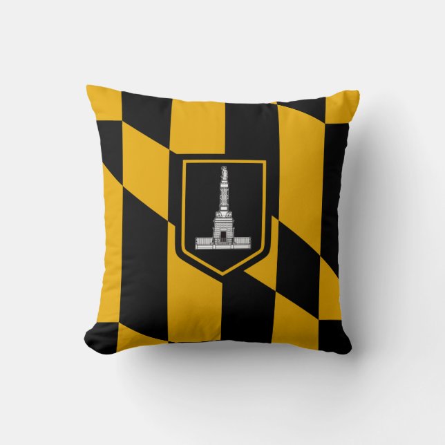 Flag of Baltimore Throw Pillow (Front)