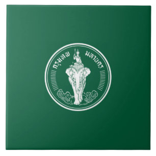 Flag of Bangkok (Thai Capital City) Ceramic Tile
