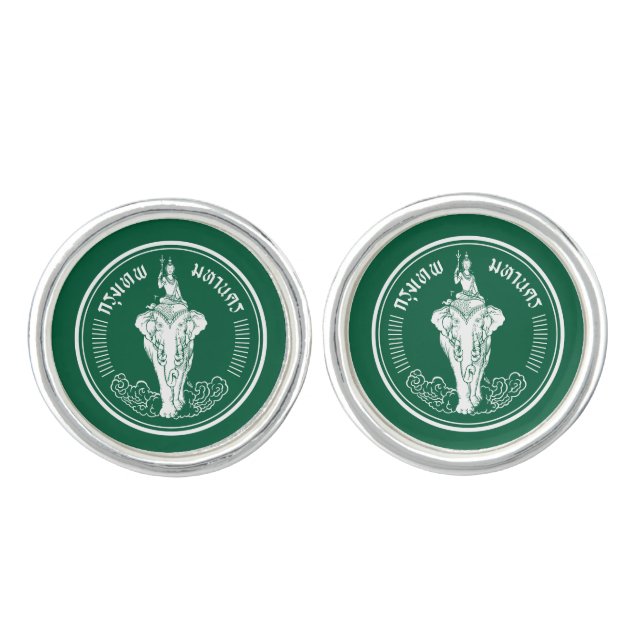 Flag of Bangkok, Thailand Cufflinks (Front)