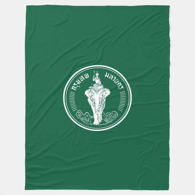 Flag of Bangkok, Thailand Fleece Blanket (Front)