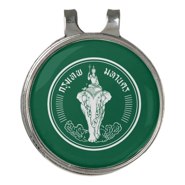 Flag of Bangkok, Thailand Golf Hat Clip (Front)