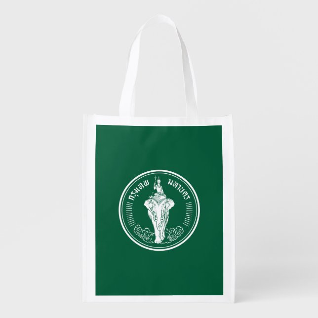 Flag of Bangkok, Thailand Grocery Bag (Front)