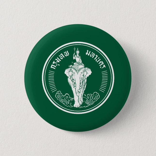 Flag of Bangkok, Thailand Pinback Button (Front)
