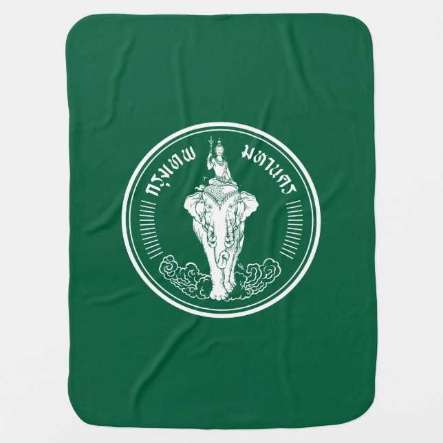 Flag of Bangkok, Thailand Receiving Blanket (Front)