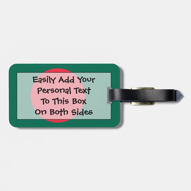 Flag of Bangladesh Easy ID Personal Luggage Tag (Back Horizontal)