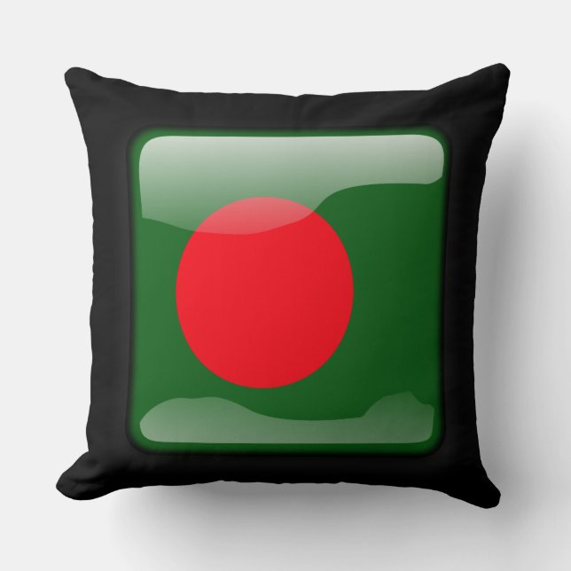 Flag of Bangladesh Throw Pillow (Front)