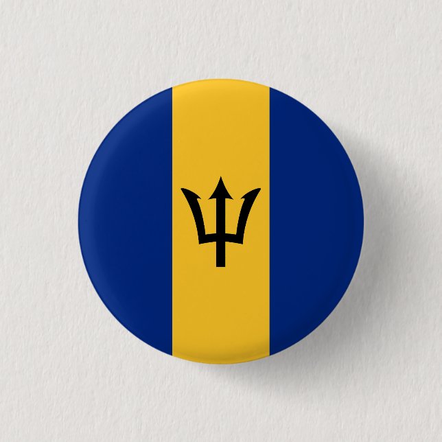 Flag of Barbados Button (Front)