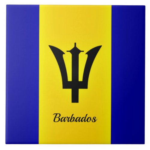 Flag of Barbados Ceramic Tile