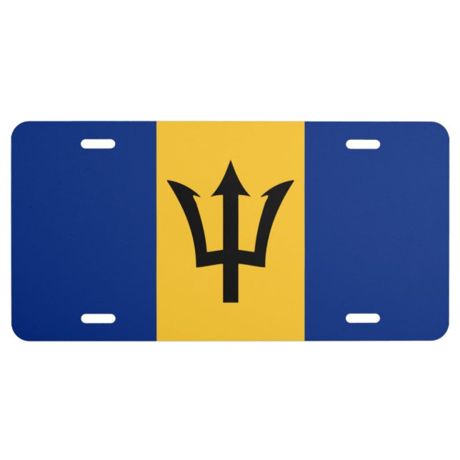 Flag of Barbados License Plate (Front)