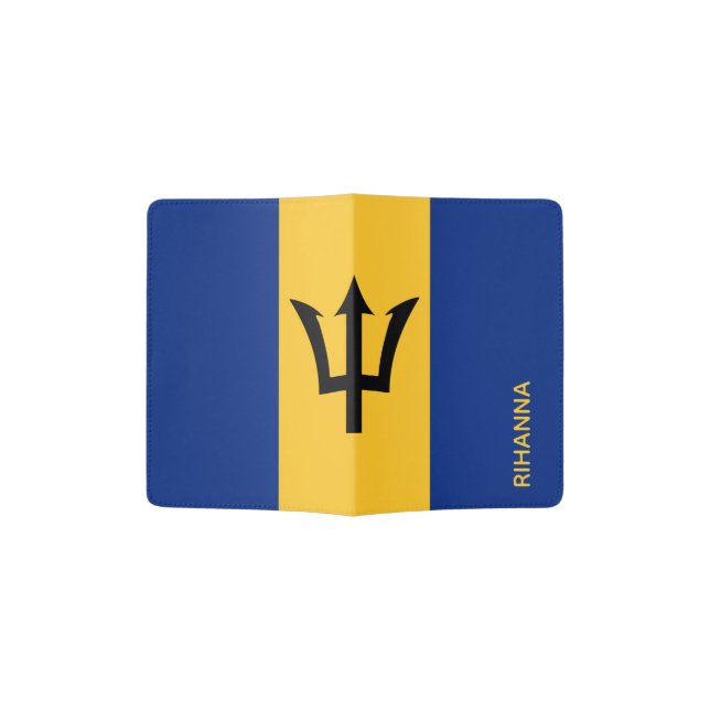 Flag of Barbados Passport Holder (Opened)