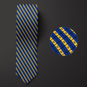 Flag of Barbados Pattern Neck Tie