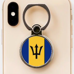 Flag of Barbados Phone Ring Stand