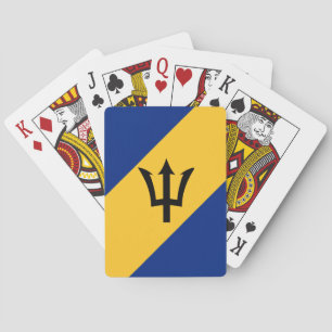 Flag of Barbados Poker Cards