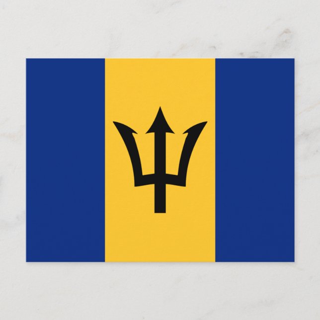 Flag of Barbados Postcard (Front)