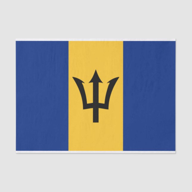 Flag of Barbados Tissue Paper (Front)