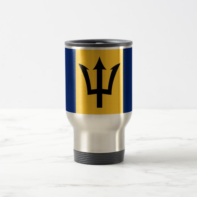 Flag of Barbados Travel/Commuter Mug (Center)