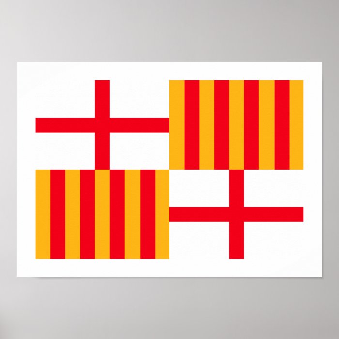 Flag of Barcelona Print