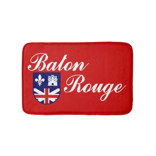 Flag of Baton Rouge Louisiana Bathroom Mat