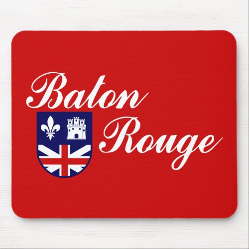 Flag of Baton Rouge Louisiana Mouse Pad