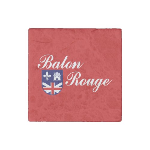 Flag of Baton Rouge Louisiana Stone Magnet